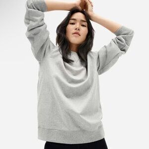 Everlane The Unisex French Terry Crew Sweatshirt Heathered Grey Size XXS